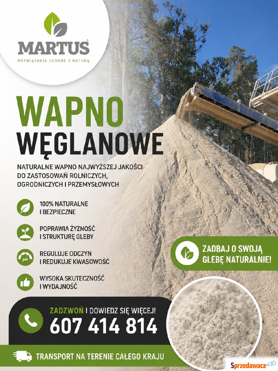 Wapno nawozowe -węglanowe  z K...