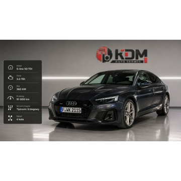 Audi A5 Sportback quattro TDI 3.0 V6|360KM|FOLIA PPF|Matrix LED|S-line