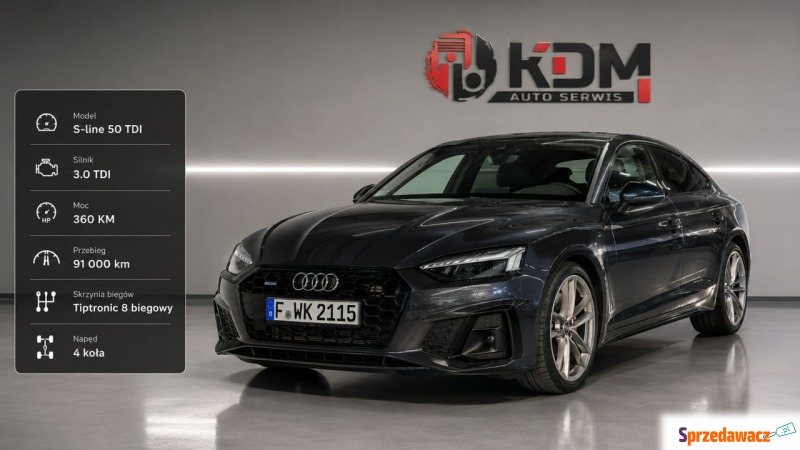 Audi A5  Liftback 2020,  3.0 benzyna, automat - Na sprzedaż za 129 900 zł - Szczecin