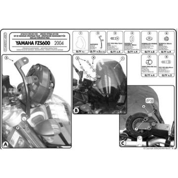 GIVI D140KIT MOCOWANIE SZYBY 140D