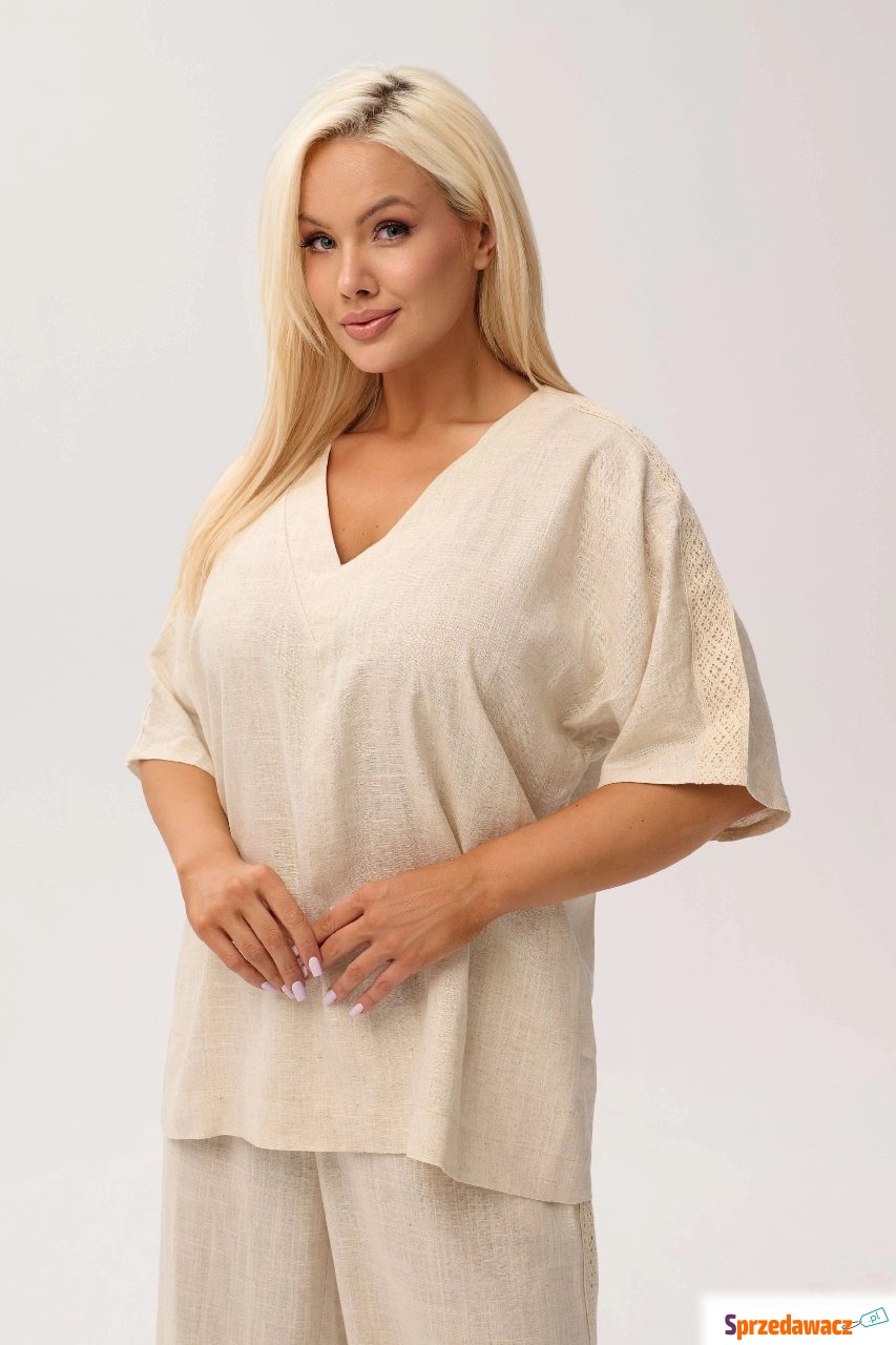 Przewiewna bluzka Santorini Beige...