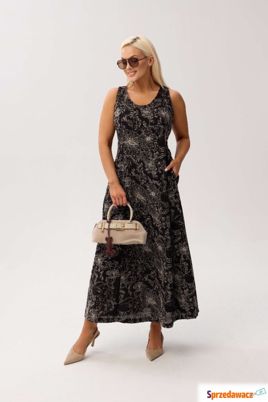 Elegancka sukienka Sevilla Black MAXI bez ręk... - Sukienki damskie - Nowy Sącz