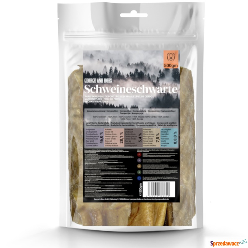 George & Bobs, skórka wieprzowa - 500 g - Przysmaki dla psów - Biała Podlaska