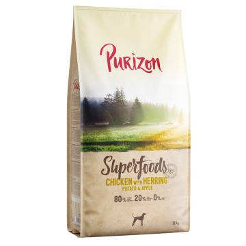 Purizon Superfoods kurczak ze śledziem, ziemniakami i jabłkami - 2 x 12 kg