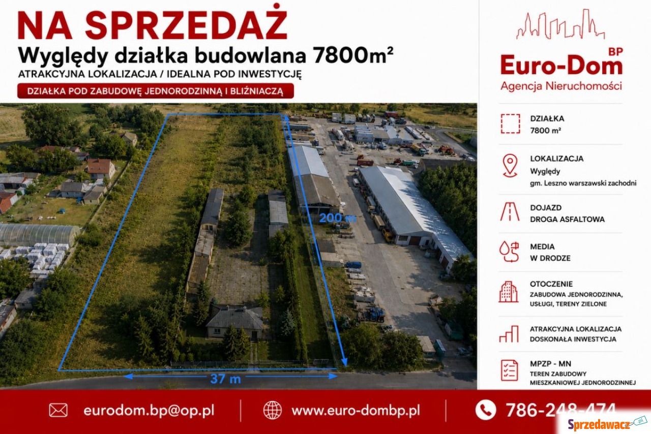 Działka budowlana 7815m2 Wyględy...