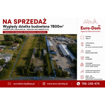 Działka budowlana 7815m2 Wyględy gm. Leszno