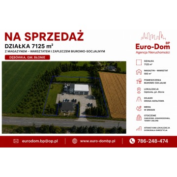 Magazyn 550m2 działka 7125m2 w Dębówce