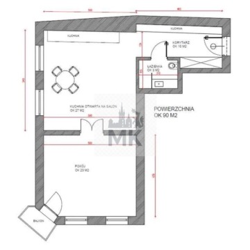 Mieszkanie dwupokojowe Kraków,   90 m2, pierwsze piętro - Sprzedam - zdjęcie 6