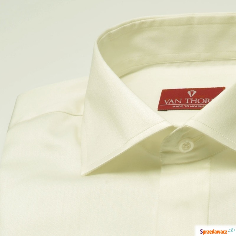 Elegancka śmietankowa (ecru) koszula SLIM FIT... - Koszule męskie - Pabianice