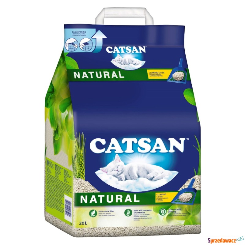 Catsan Natural żwirek zbrylający się - 20 l - Żwirki do kuwety - Zamość