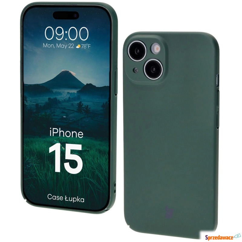 Etui Bizon Case Łupka do iPhone 15, zielone - Etui na smartfony - Głogów