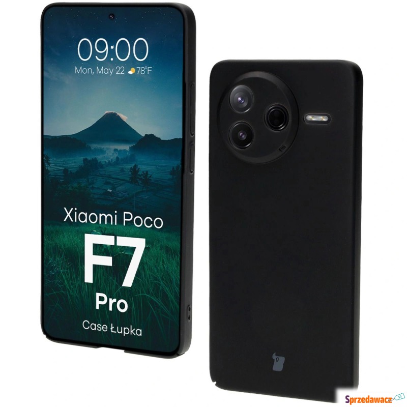 Etui Bizon Case Łupka do Xiaomi Poco F7 Pro, czarne - Etui na smartfony - Chorzów