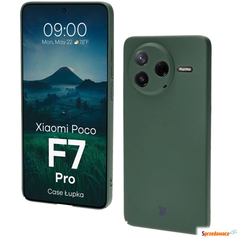 Etui Bizon Case Łupka do Xiaomi Poco F7 Pro, zielone - Etui na smartfony - Szczecinek