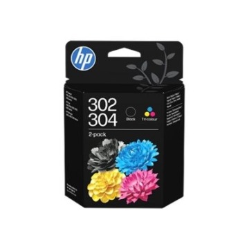 HP 302/304 Tri-color/Black Ink Cartridge 2-Pack