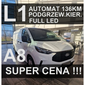 Ford Transit Custom - Automat 136KM L1 Full LED Kamera Czujniki Dostępny od ręki 1640 zł L1