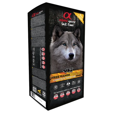 Alpha Spirit Semi-Moist Complete Free Range półwilgotna karma dla psa, drób - Korzystny pakiet: 2 x 