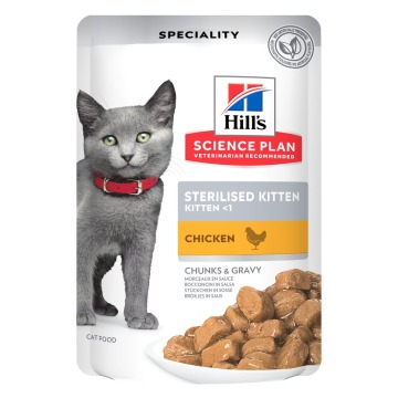Hill's Science Plan Sterilised Kitten - Kurczak, 48 x 85 g