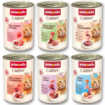 Megapakiet animonda Carny Adult, 24 x 400 g - Pakiet mieszany Drób (6 smaków - bez wołowiny)