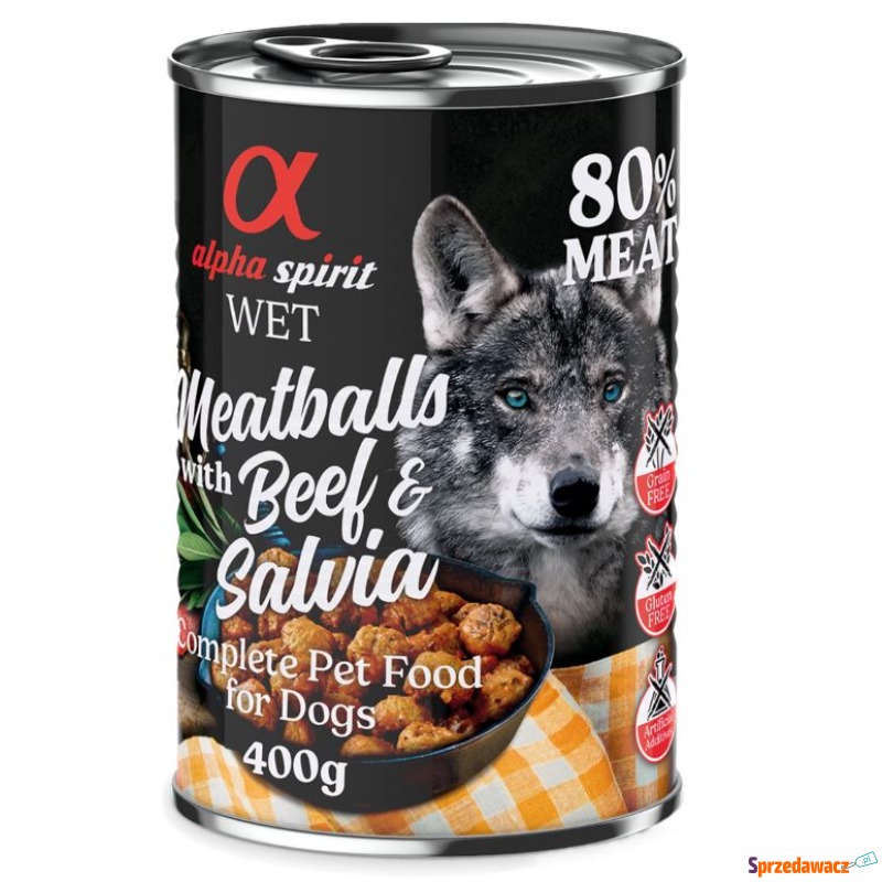 alpha spirit Dog Meatballs, 6 x 400 g - Wołowina... - Karmy dla psów - Wrocław