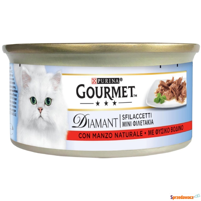Gourmet Diamant, w sosie, 48 x 85 g - Filety z... - Karmy dla kotów - Dąbrowa Górnicza