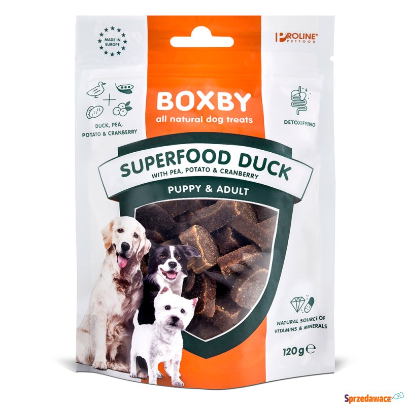Boxby Superfood Puppy & Adult, kaczka z groszkiem,... - Przysmaki dla psów - Wrocław