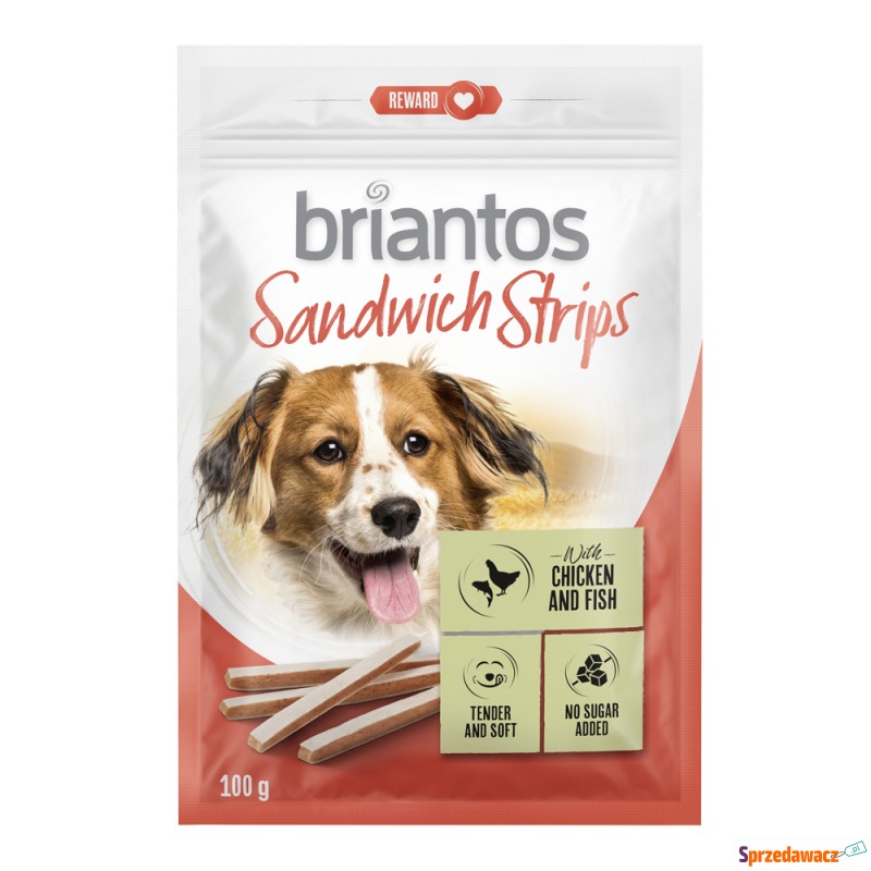 Briantos Sandwich Strips dla psów - 2 x 100 g - Przysmaki dla psów - Tychy