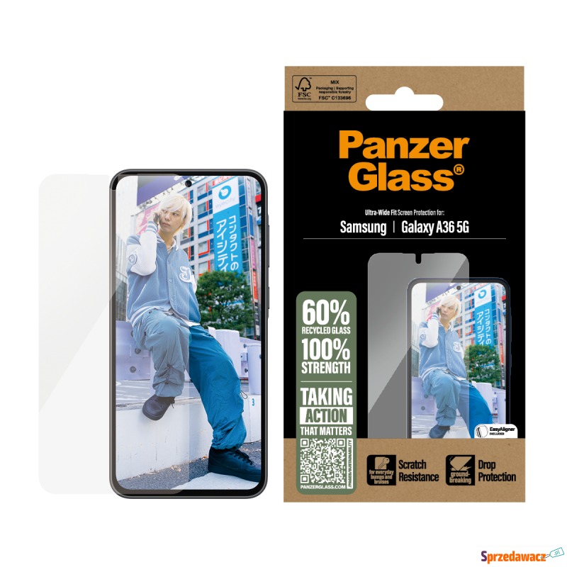 Szkło ochronne PanzerGlass U-Wide Fit Samsung... - Akcesoria i części do... - Płock