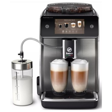 Ciśnieniowy automatyczny Saeco GranAroma Deluxe SM6685/00 srebrny