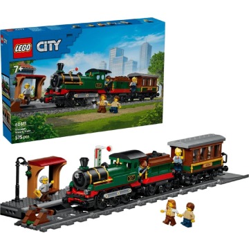 Klocki konstrukcyjne LEGO City Trains 60511 Retro pociąg z lokomotywą parową