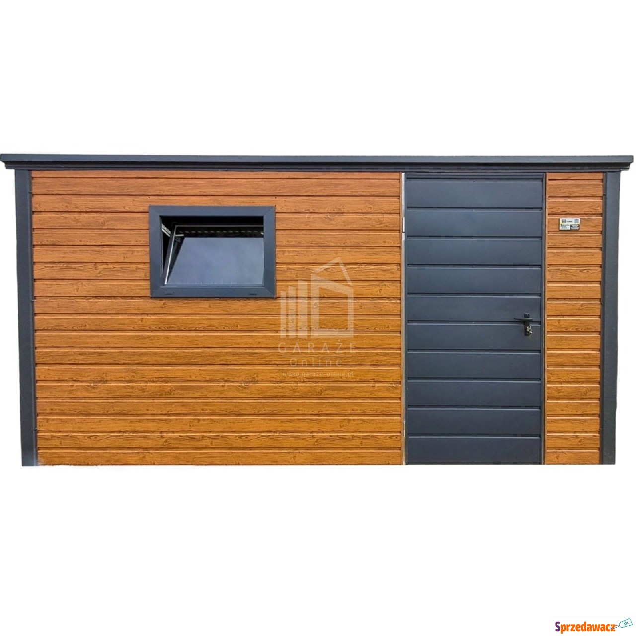 Schowek domek ogrodowy 4x2m - dzwi...