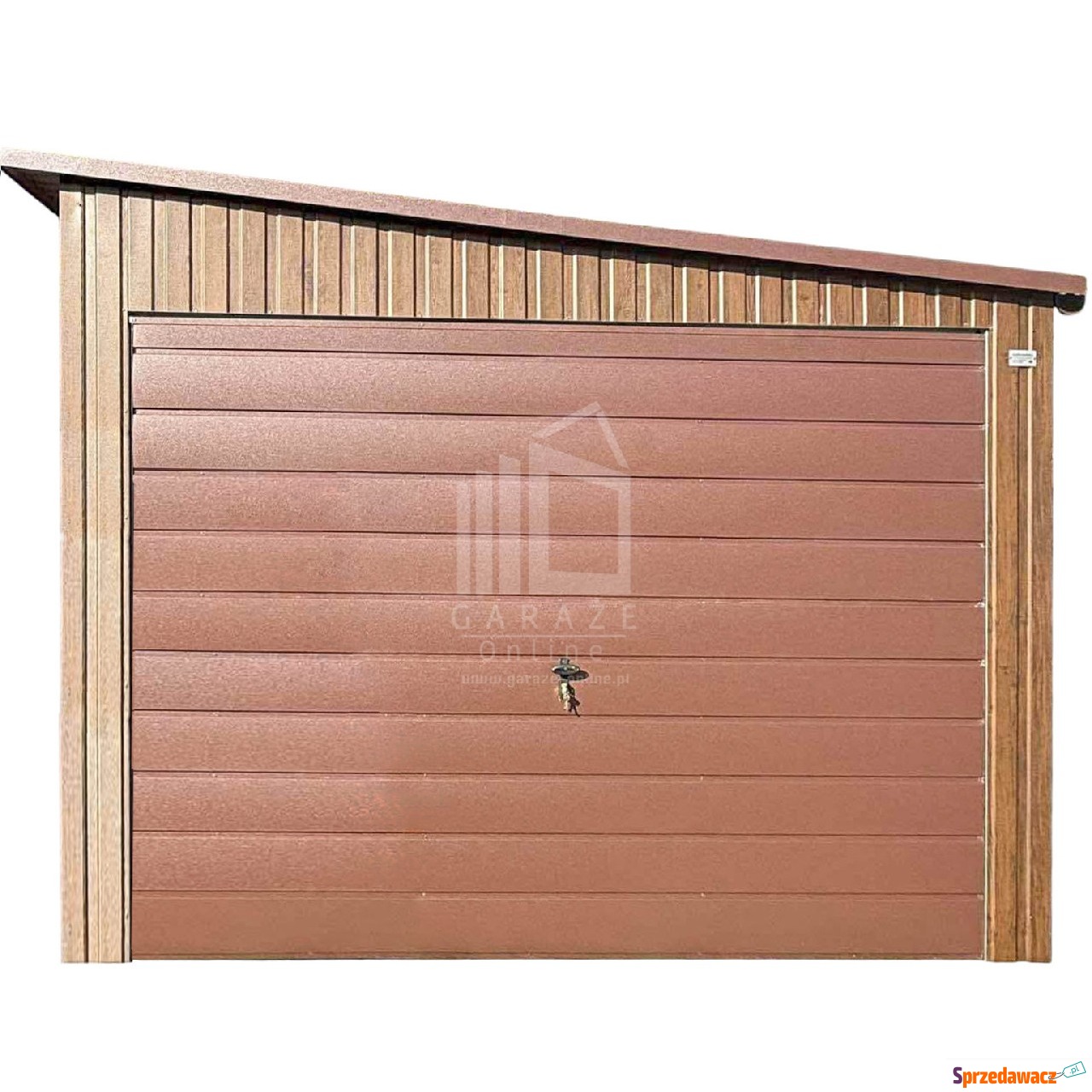 Garaż blaszany 3,5x8m - brama...