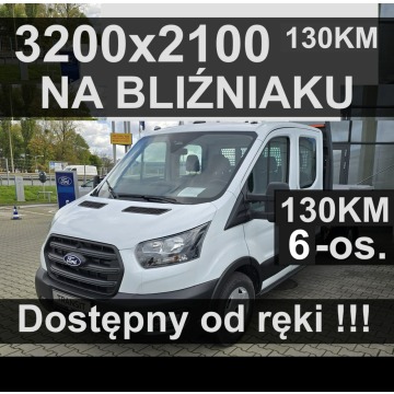 Ford Transit - 6-os Skrzynia na bliźniaku 3800x2100 Hak 130KM Podwójna kabina od ręki