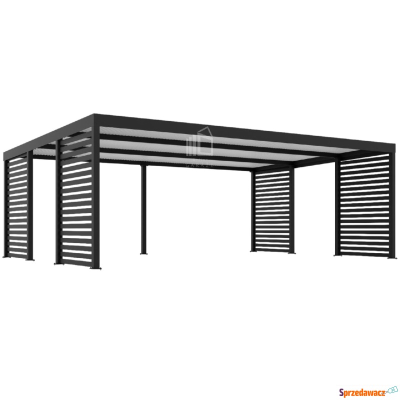 CarPort PREMIUM - wiata samochodowa 7x5 - antracyt... - Garaże i wiaty - Dobre Miasto