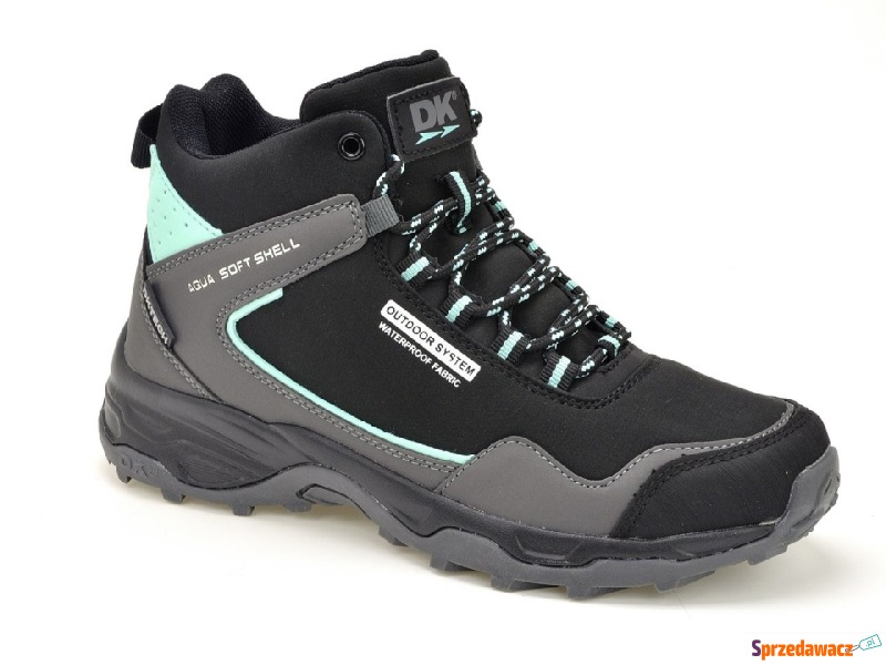 Buty trekkingowe  DK 1029 czarny zielony - Buty górskie, trekkingowe - Jelenia Góra