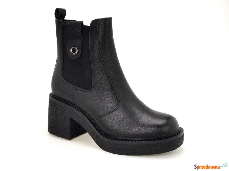 Botki Sergio Leone BT743 czarne - Botki damskie - Gryfino