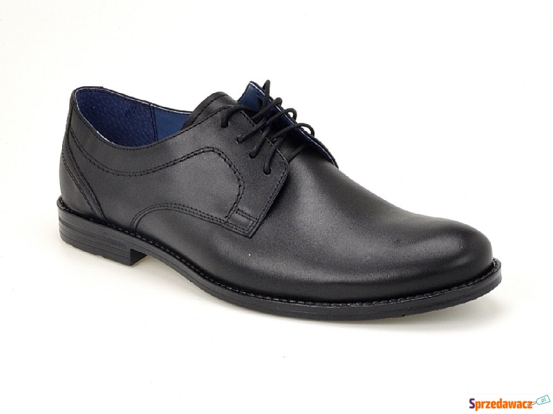 Półbuty Nikopol 1673 czarny D-4 - Wizytowe buty męskie - Bytom
