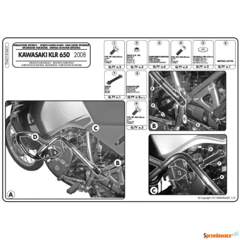 GIVI TN421 GMOLE KAWASAKI KLR 650...