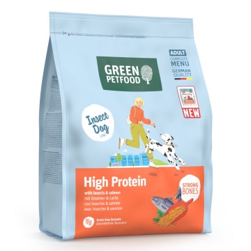 Green Petfood High Protein, z owadami i łososiem - 900 g