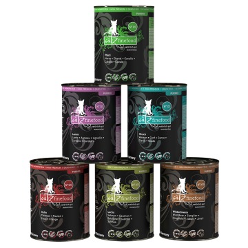 catz finefood Pure, w puszkach, 6 x 400 g / 375 g - Pakiet mieszany II (6 smaków)