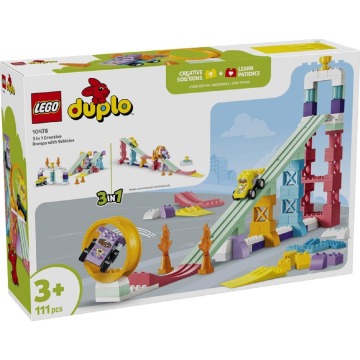 Klocki konstrukcyjne LEGO Duplo Town 10478 Kreatywne rampy 3 w 1 z pojazdami