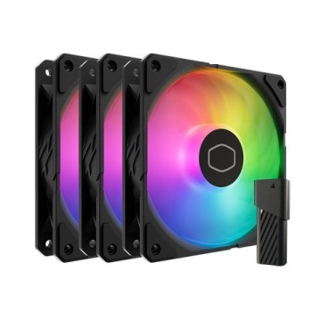 Cooler Master SickleFlow Edge 120 ARGB 3-Pack Fan Kit Obudowa komputera Wentylator 12 cm Czarny 1 sz