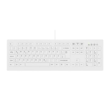CHERRY AK-C8100F-U1-W/GE klawiatura Medyczna USB QWERTZ Niemiecki Biały