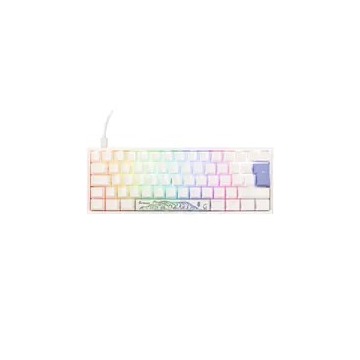 Ducky One 2 Pro Mini White Edition Gaming Tastatur, RGB LED - Cherry Silver