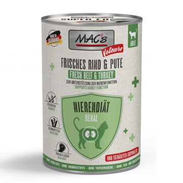 MAC's CAT Vetcare Renal, 6 x 400 g - Wołowina i indyk