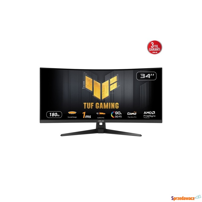 ASUS TUF Gaming VG34VQ3B monitor komputerowy 86,4... - Monitory LCD i LED - Rzeszów