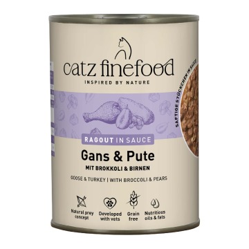 catz finefood Ragout, 6 x 380 g - Gęś z indykiem