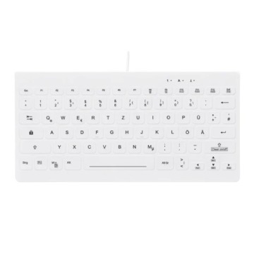 CHERRY AK-C4112 - Klawiatura medyczna kompaktowa podświetlana USB QWERTZ niemiecka biała
