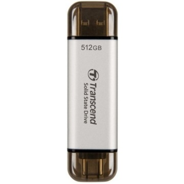 Transcend ESD310 512 GB USB Type-A na USB Type-C 3.2 Gen 2 (3.1 Gen 2) Srebrny