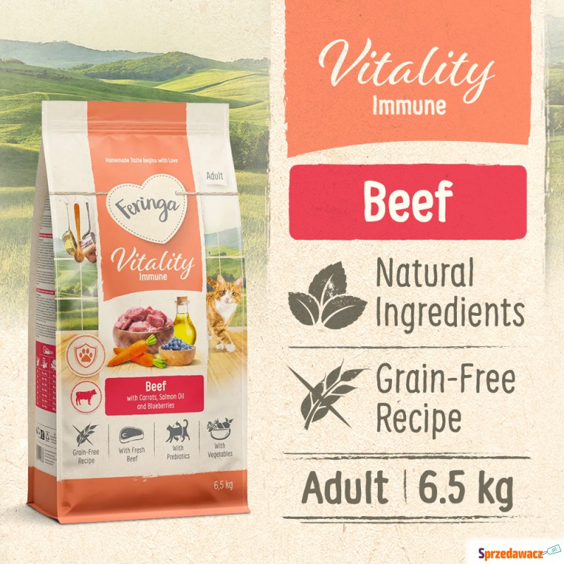 Feringa Vitality Immune, wołowina - 6,5 kg - Karmy dla kotów - Wodzisław Śląski