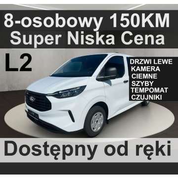 Ford Transit Custom - 8-osobowy 150KM Kamera Ciemne Szyby Czujniki od ręki ! Niska Cena !